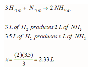 Gas Stoichiometry Using Avogadro's Law