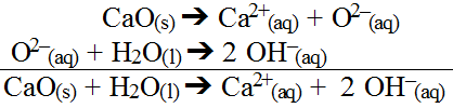 calcium oxide hydrolysis